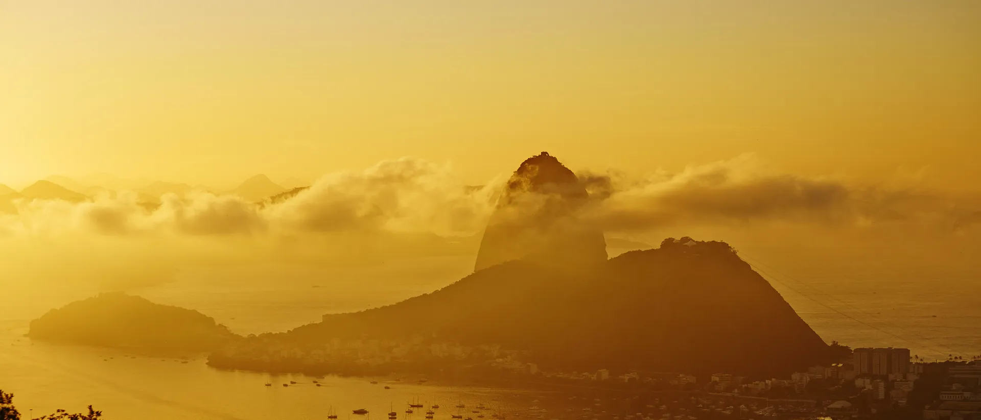 Sugarloaf mountain sunset in Brazil