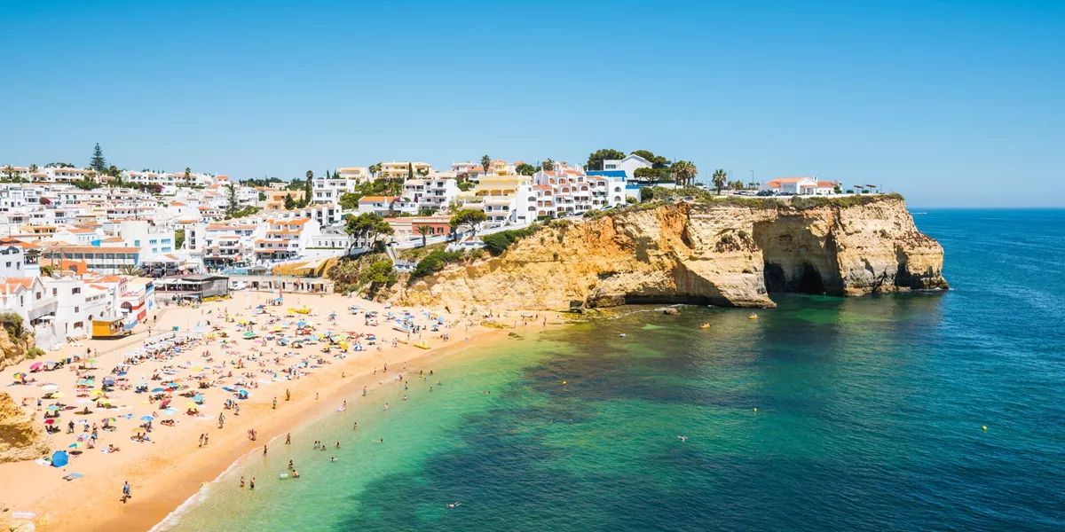 Beach In Algarve, Portugal during the summer