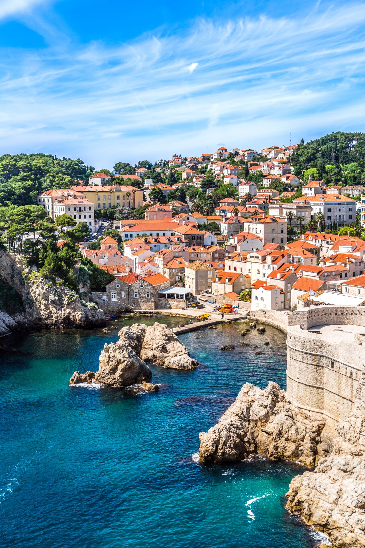 View Of Fort Lovrijenac From Dubrovnik City Wall Croatia 