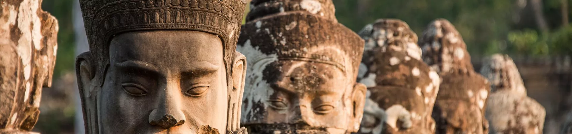 South gate of Angkor Thom Temple in Angkor Archaeological Park, Cambodia