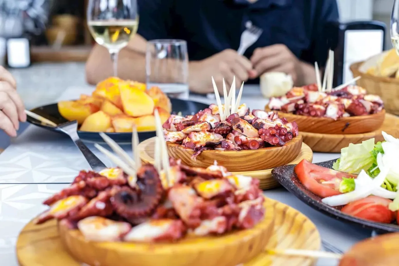 Octopus Dinner in Madrid, Spain