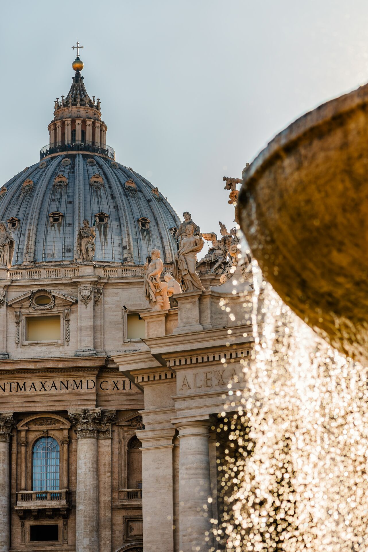Large St Peter's Basilica Cathedral Architecture Detail Fountain 527838145