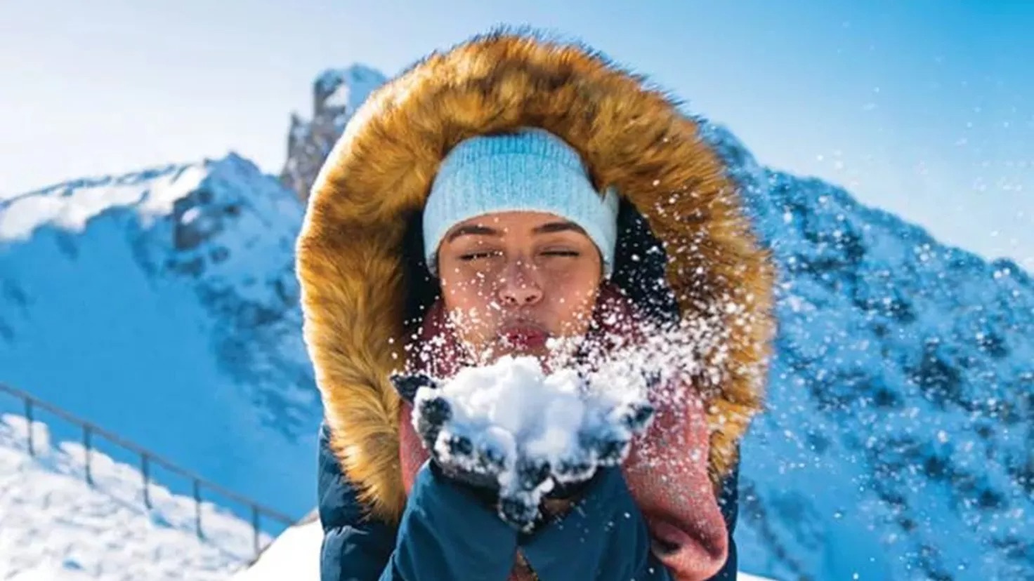Woman Enjoying Winter Holidays