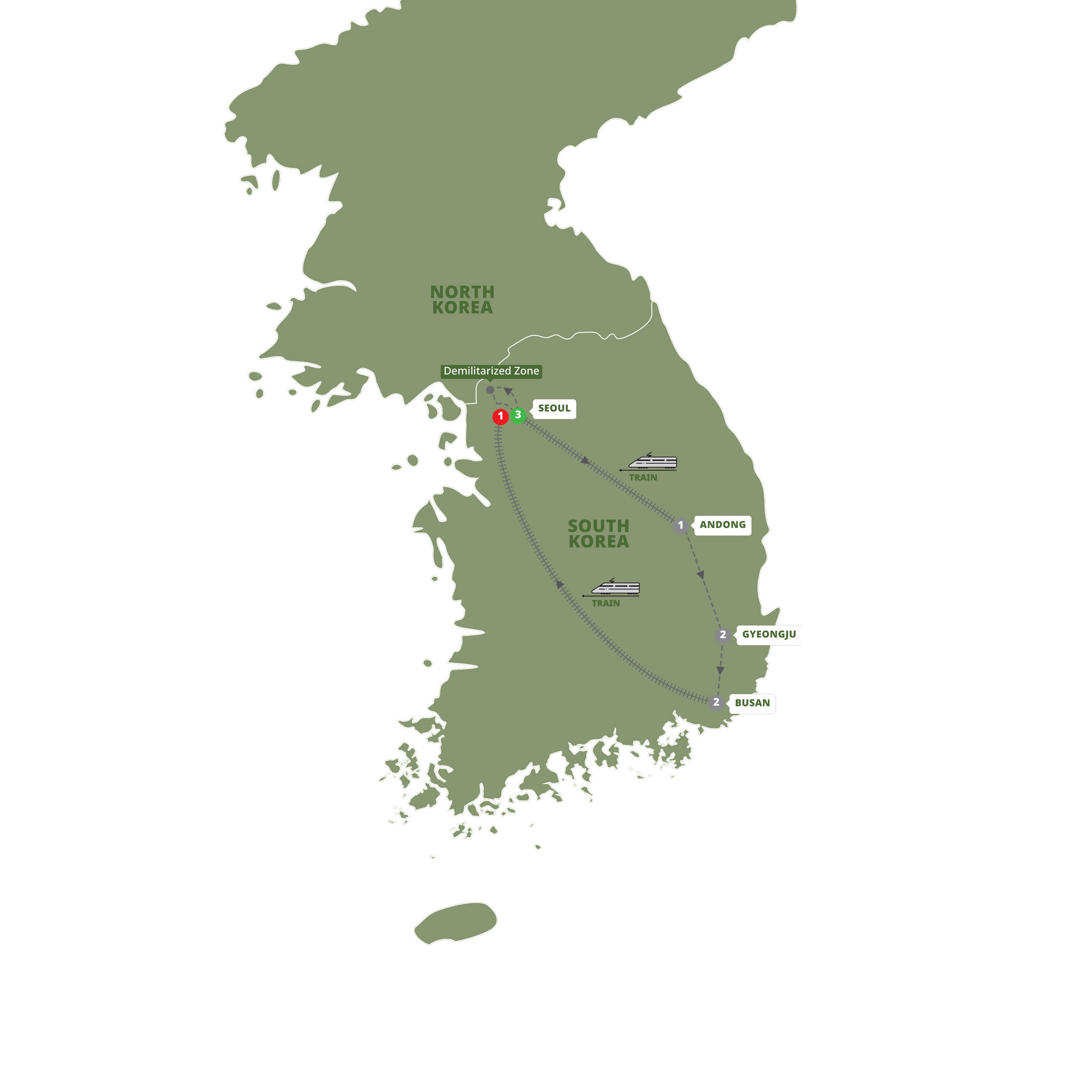 Best South Korea Guided Tour Map 2026