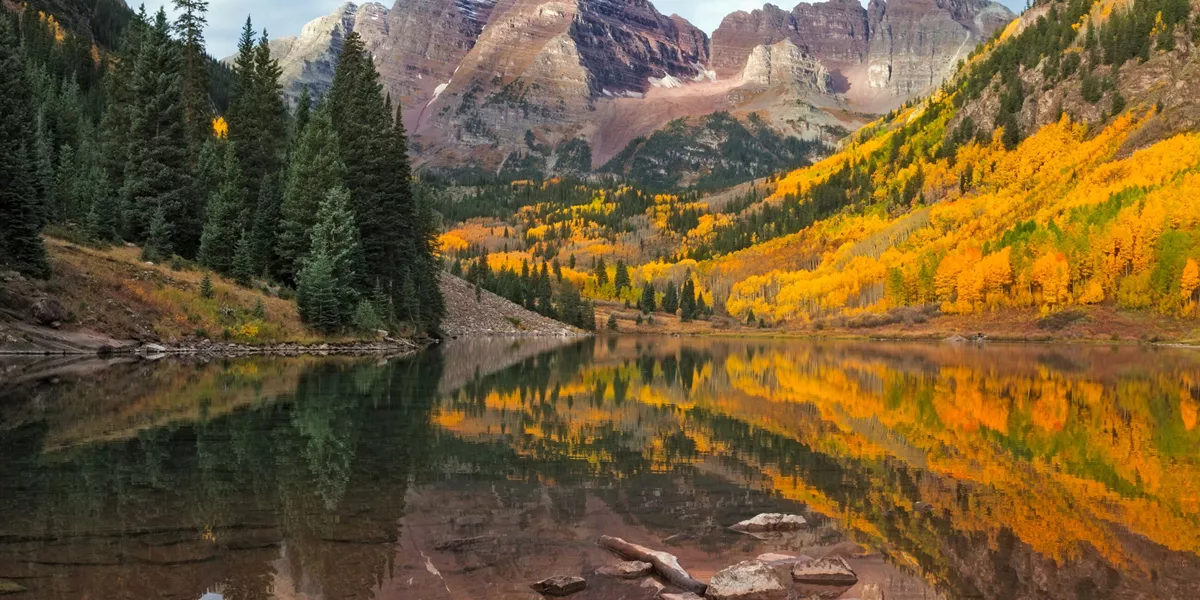 Maroon Bells at sunrise