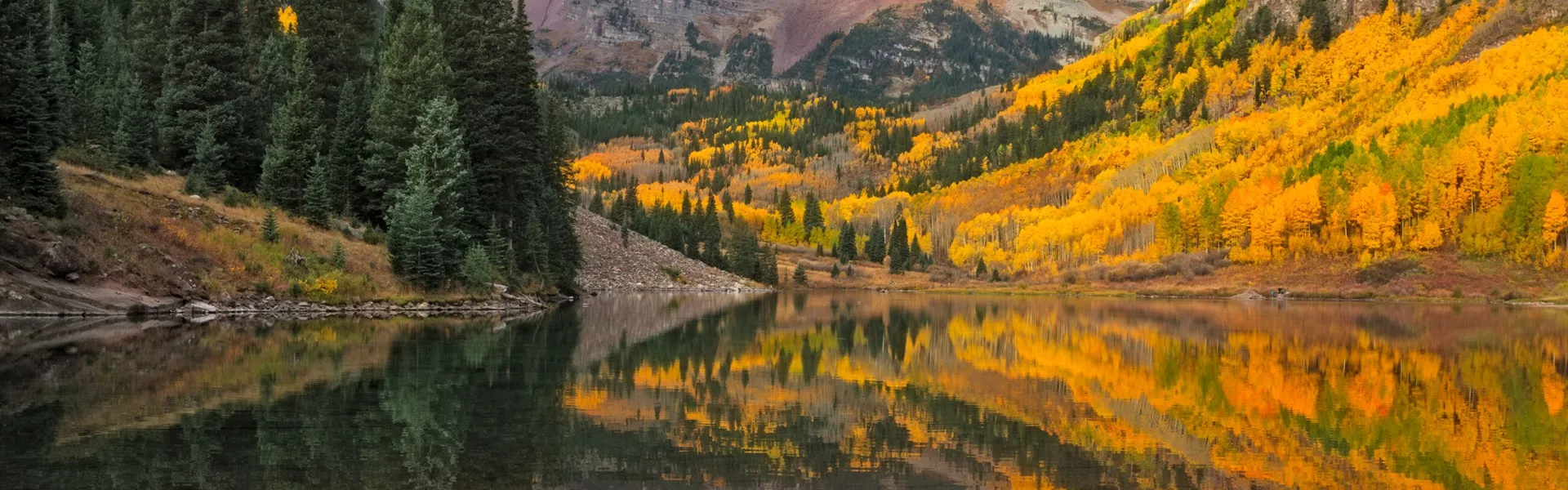 Maroon Bells at sunrise