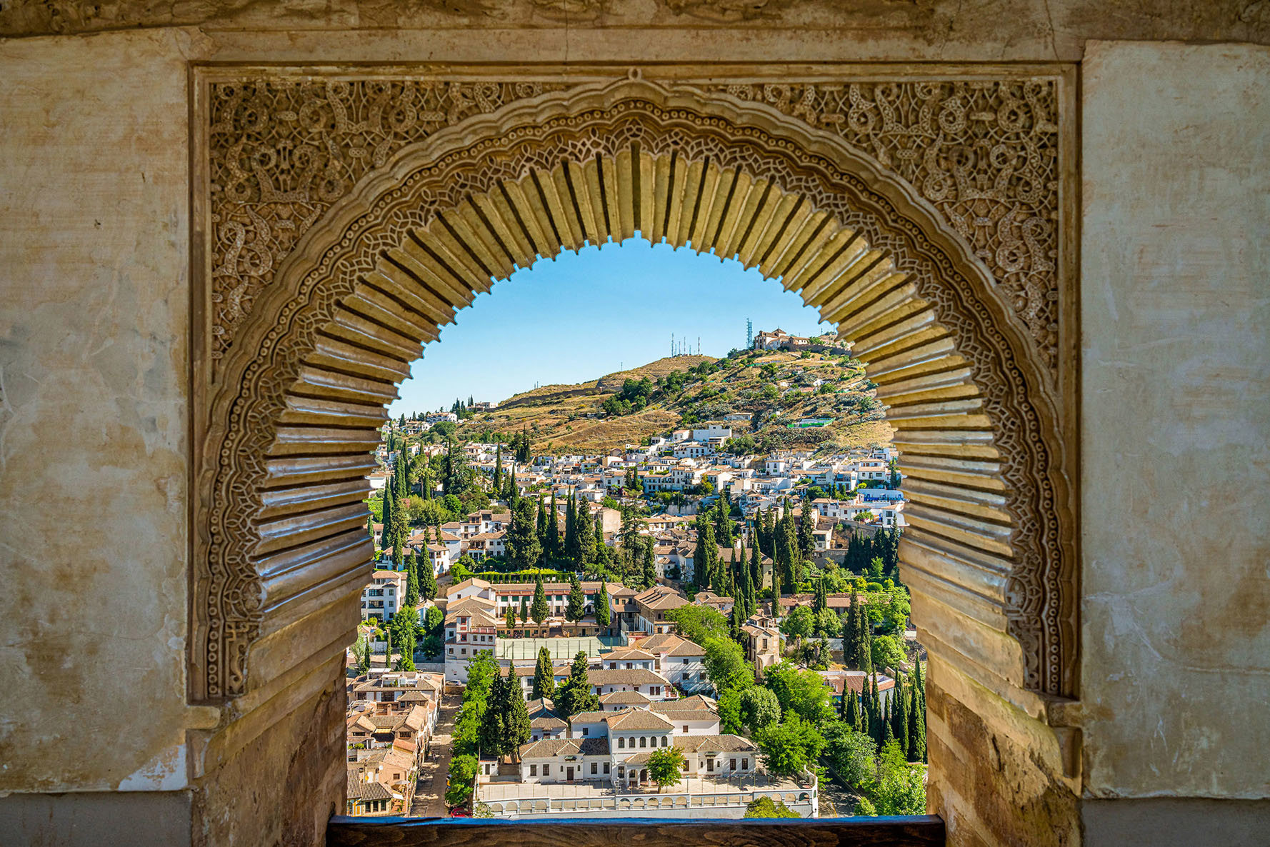 A view of the Albaicin district in Granada, Spain