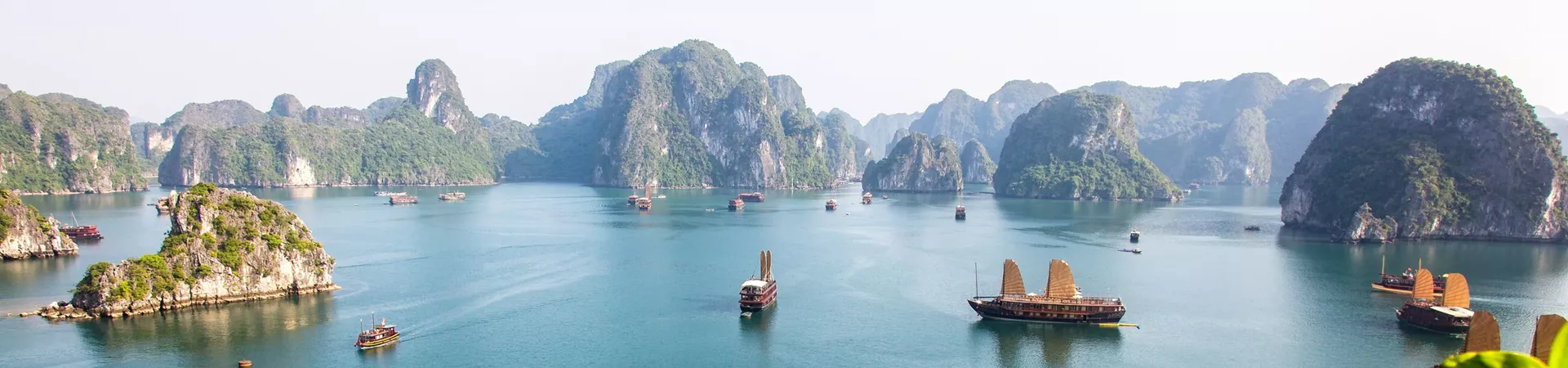 View Of Halong Bay From the Top Of an Island