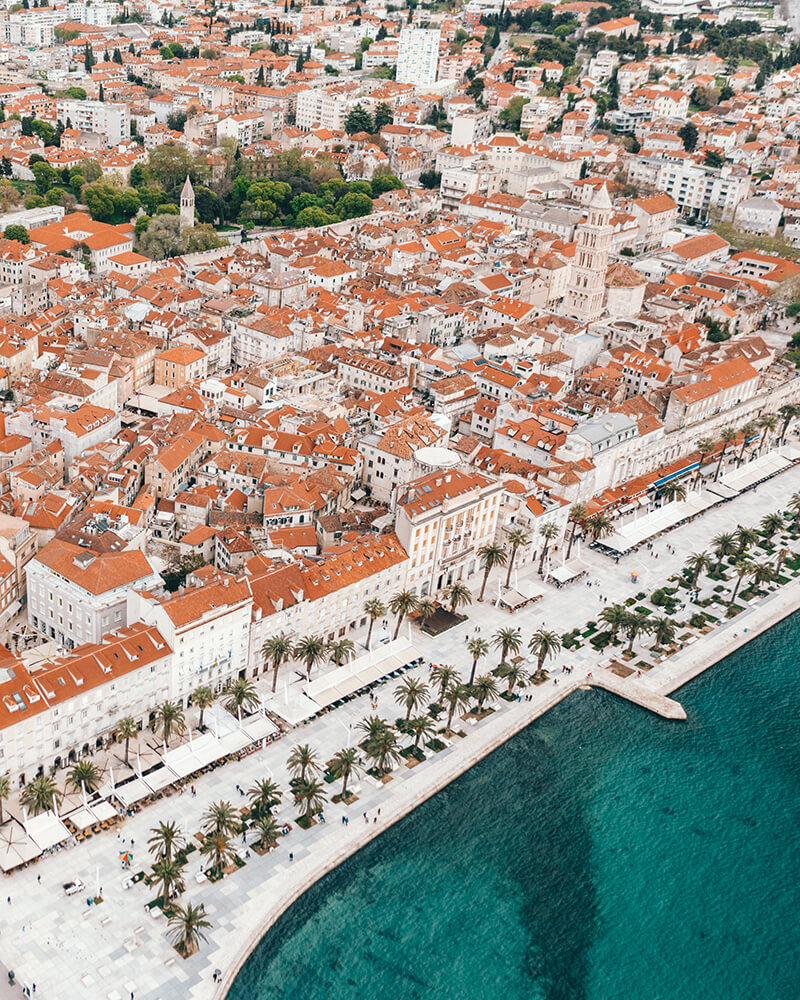 Landscape of Croatian shore in Split