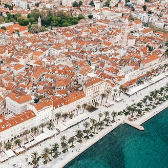 Landscape of Croatian shore in Split