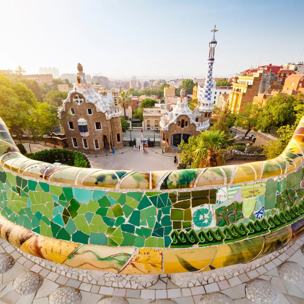 Colourful wall in Barcelona, Spain