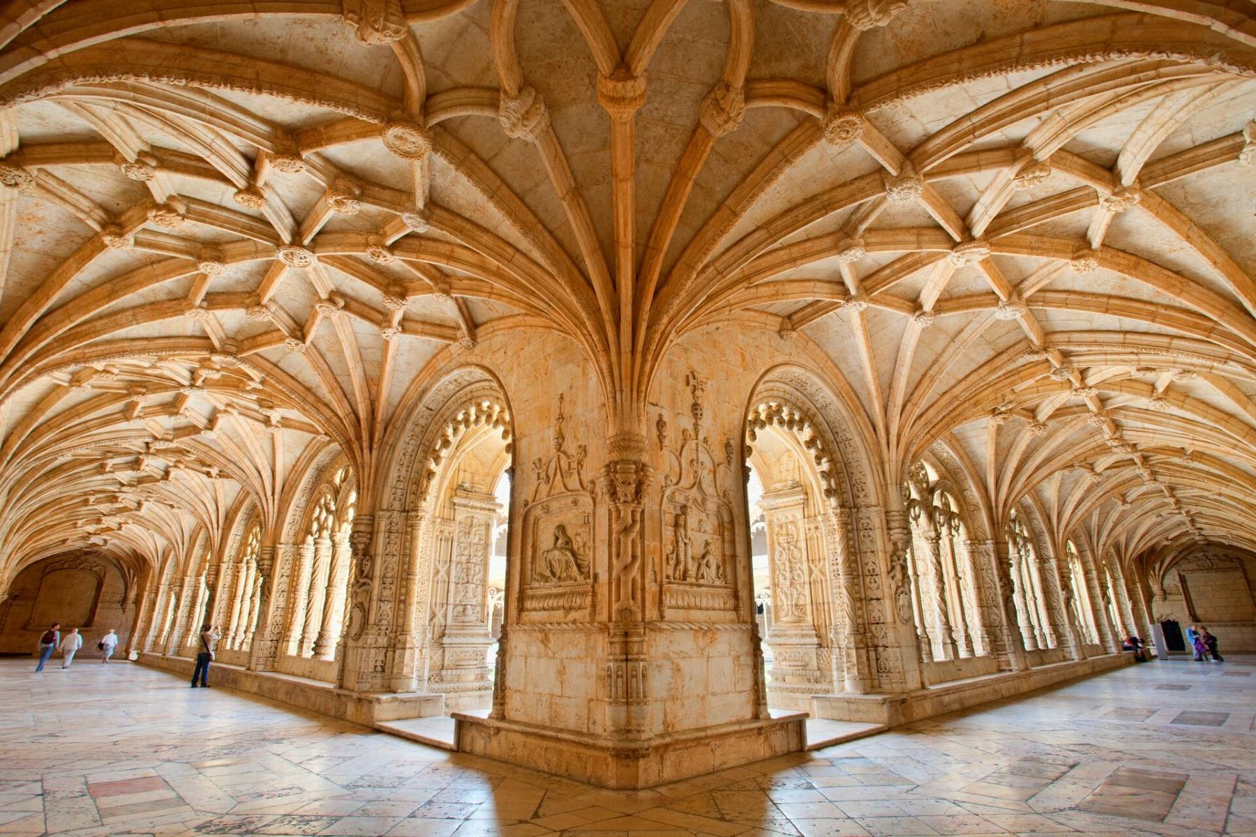 Interior of Jeronimos Monastery at Belem, Lisbon 