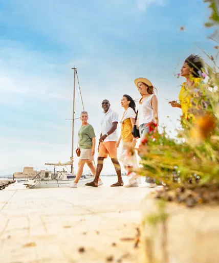 Guests On A Waterfront Walk In Nafplion
