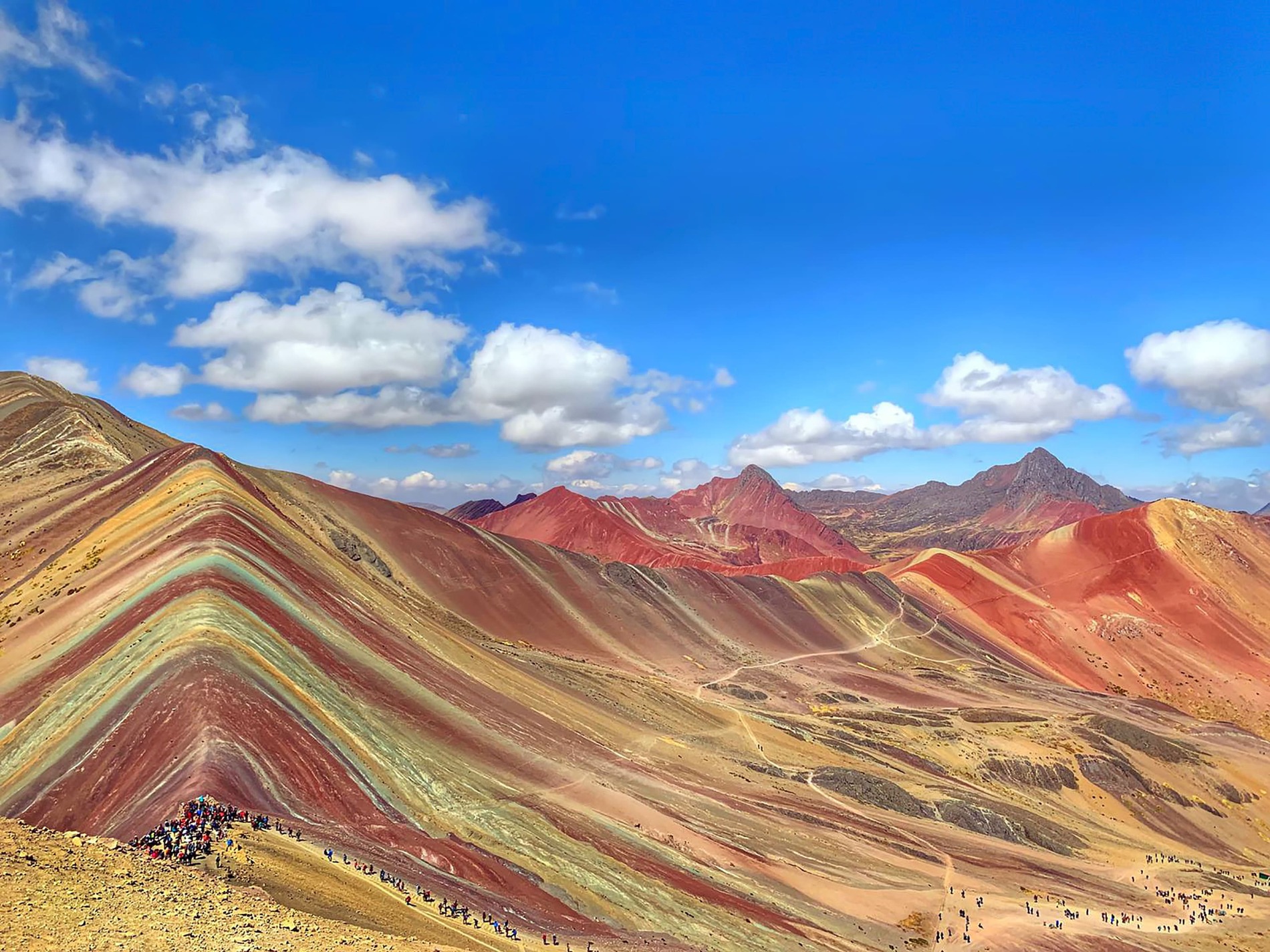 View of Rainbow Mountains, Peru