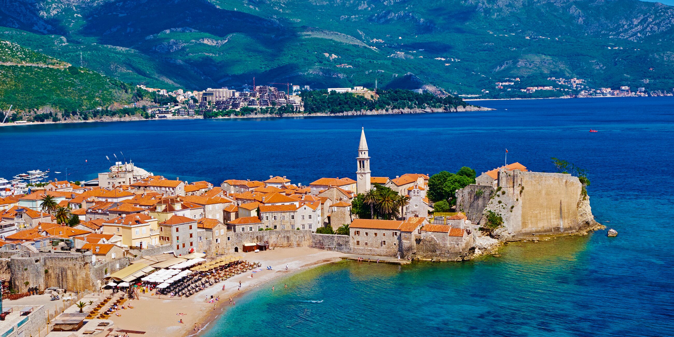 Old Town Of Budva by the lake in Montenegro