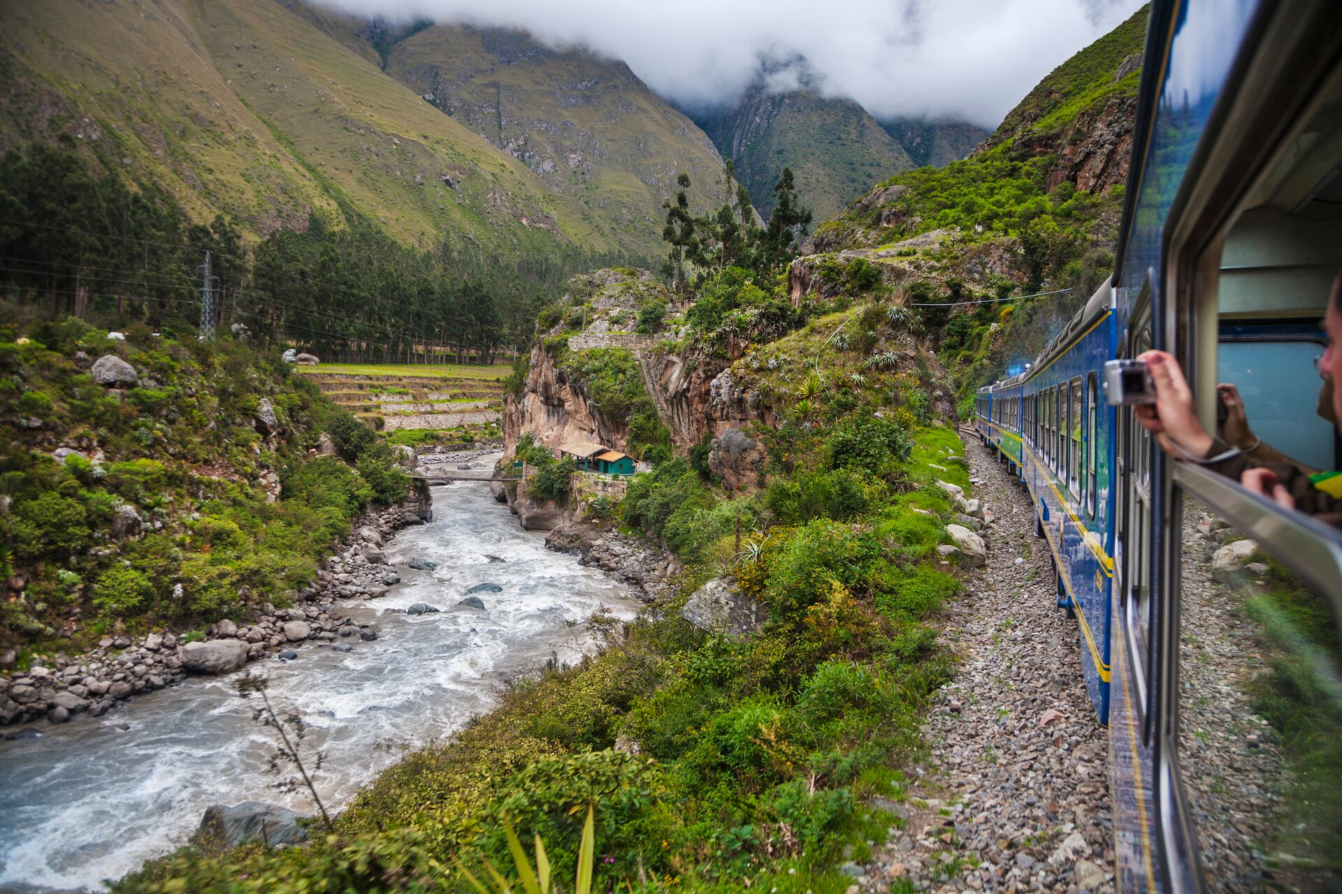 Train from Cuzco to Machu Pichu in Peru, Latin America
