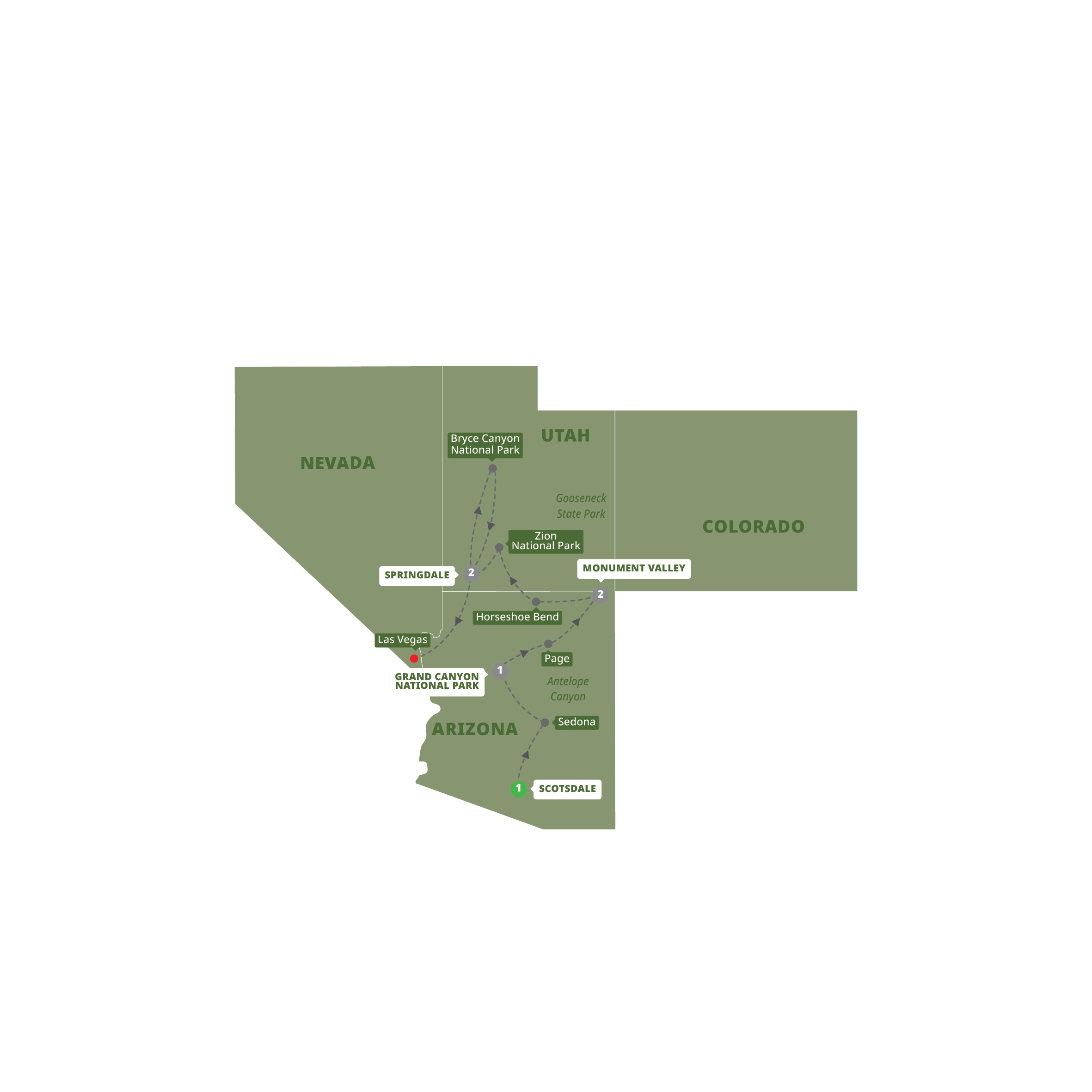 Map Enchanting Canyonlands Small Group Guided Tour YAEC 27