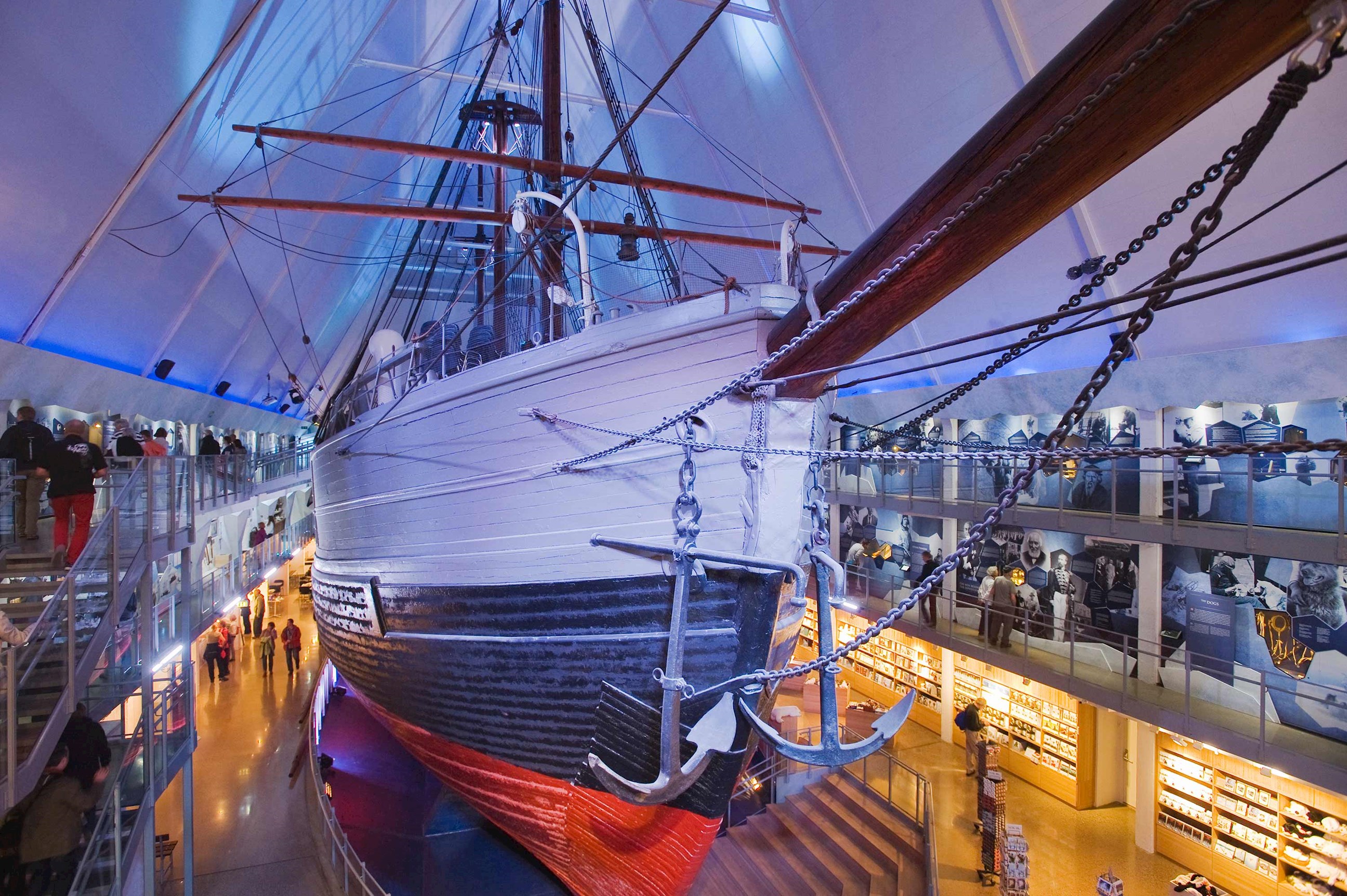 The Fram ship in a museum in Oslo, Norway