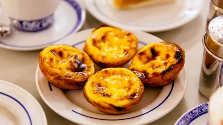 Pasteis De Nata Traditional Portuguese Pastry On A Plate