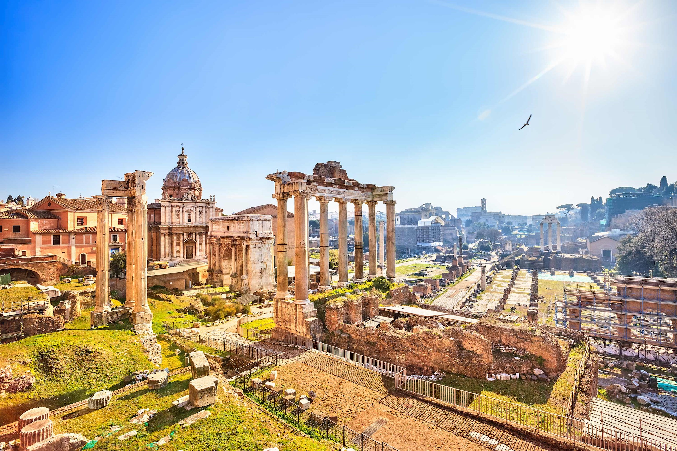 A view of the Roman Forum in Rome, Italy