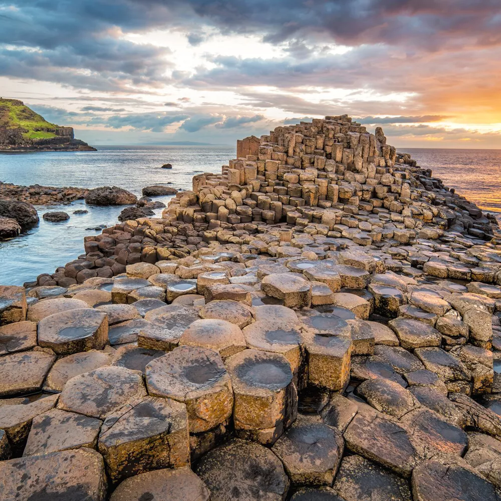 Sunset in Giant's Causeway, Northern Ireland