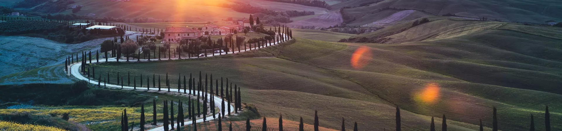 best tour guide companies in italy Landscape of Tuscany at sunset, Italy