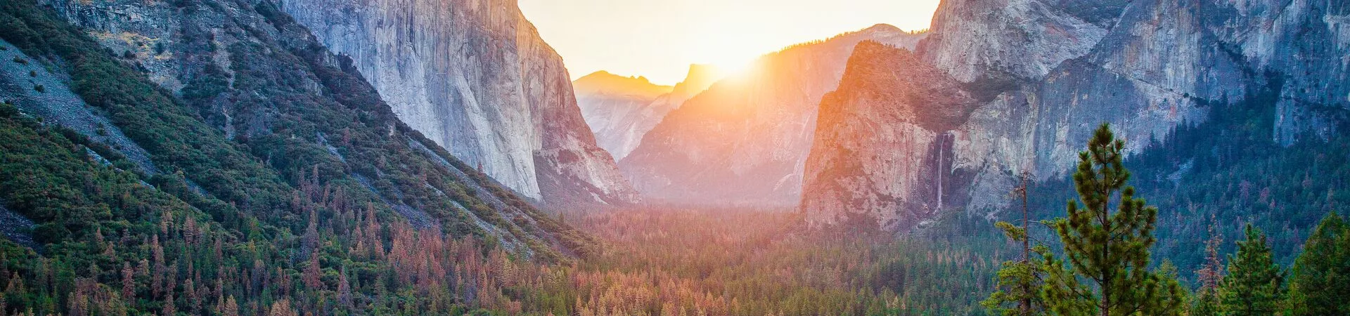 Yosemite National Park at Sunset, California, USA