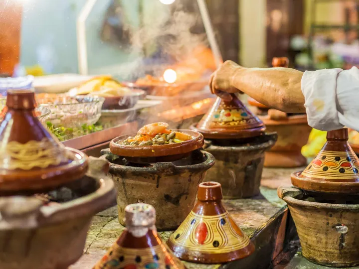 A man cooking tajines in Casablanca, Morocco