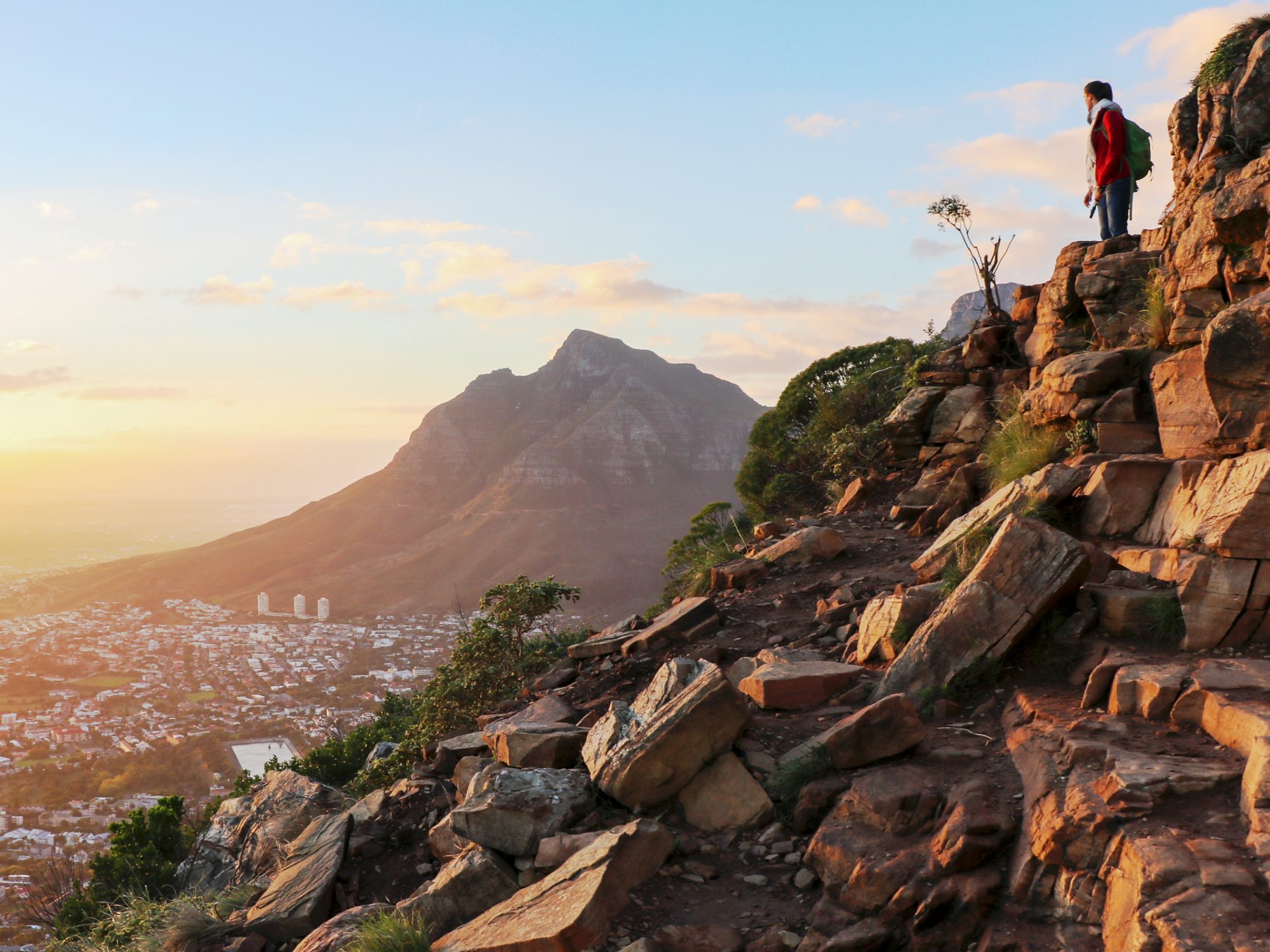 Lion's Head mountain by sunset in Cape Town, South Africa