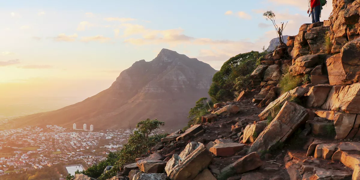 Lion's Head mountain by sunset in Cape Town, South Africa