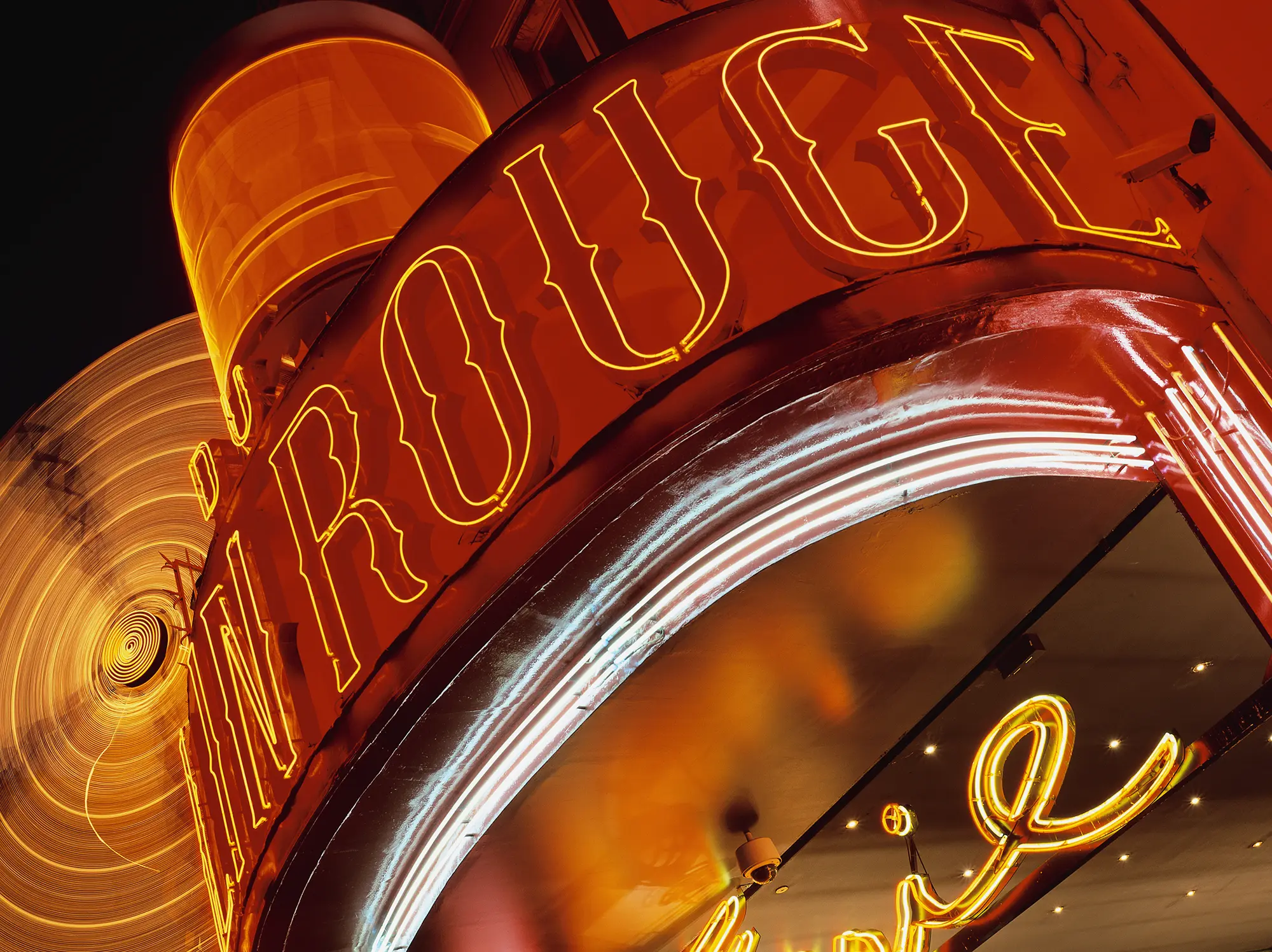 Interior of cabaret dinner place in Paris, France