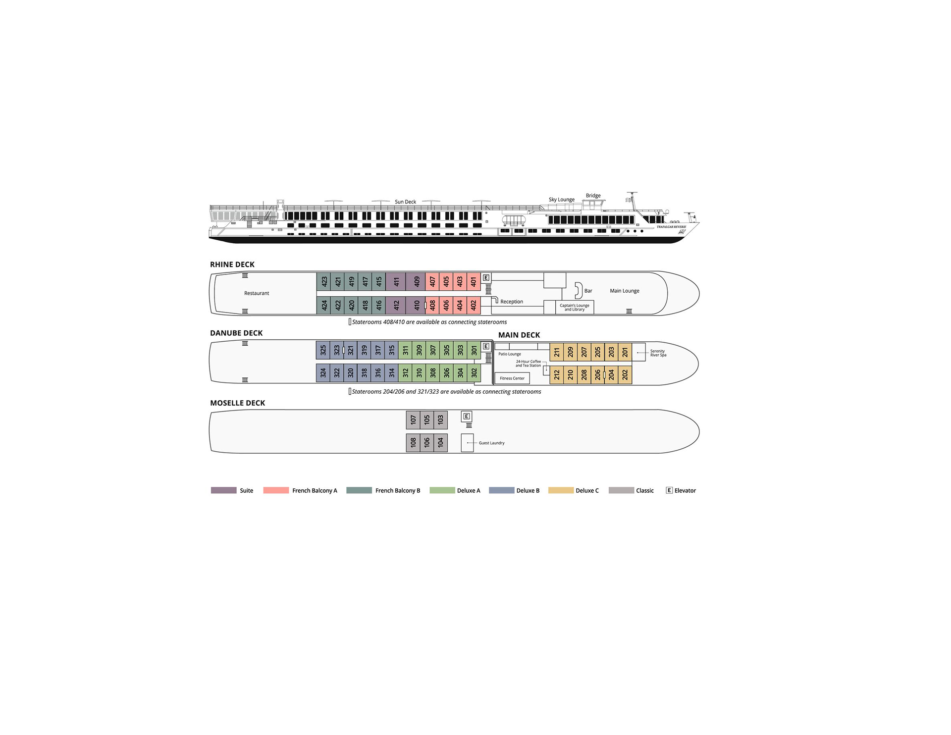 Trafalgar Reverie deck plan