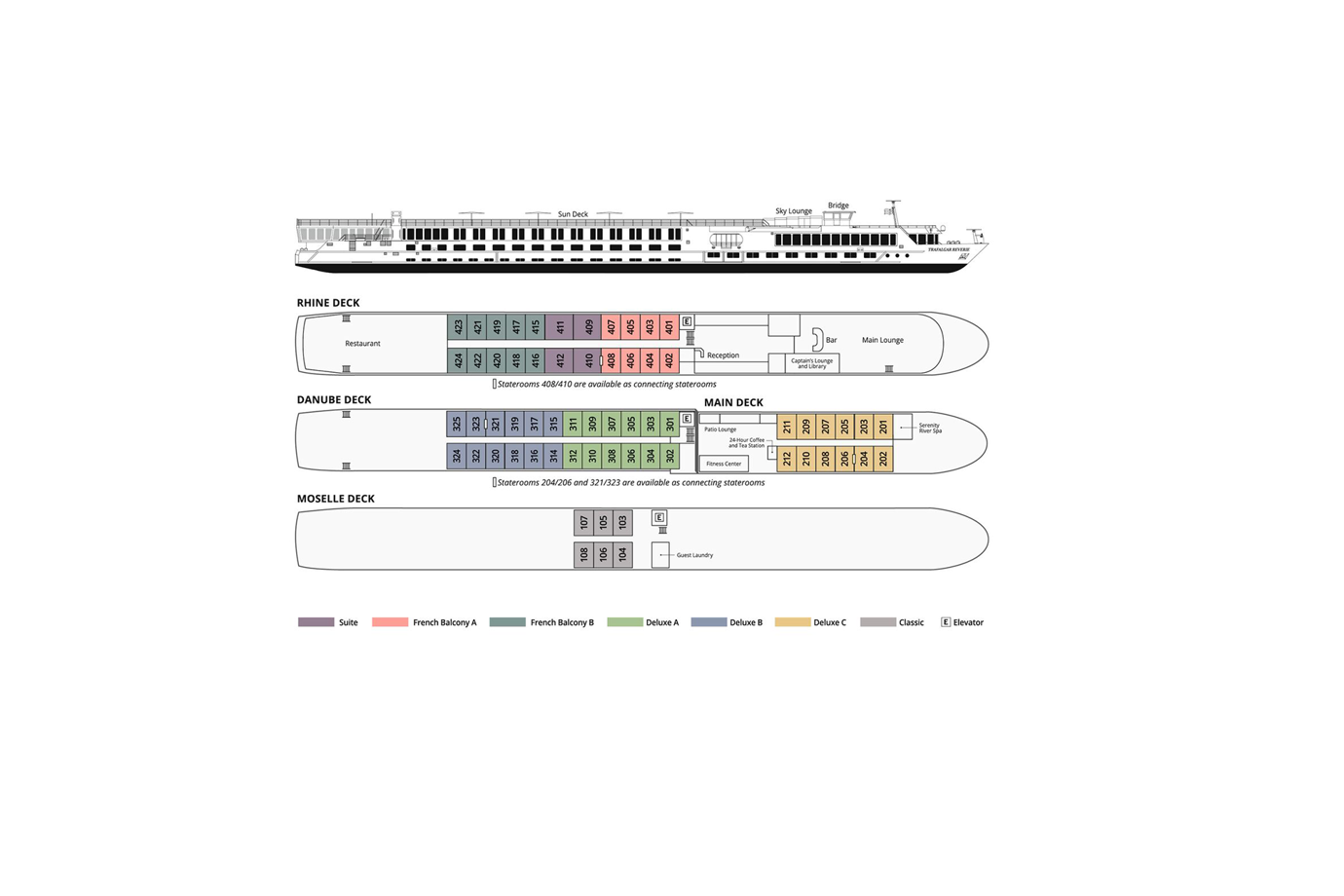 Trafalgar Reverie deck plan