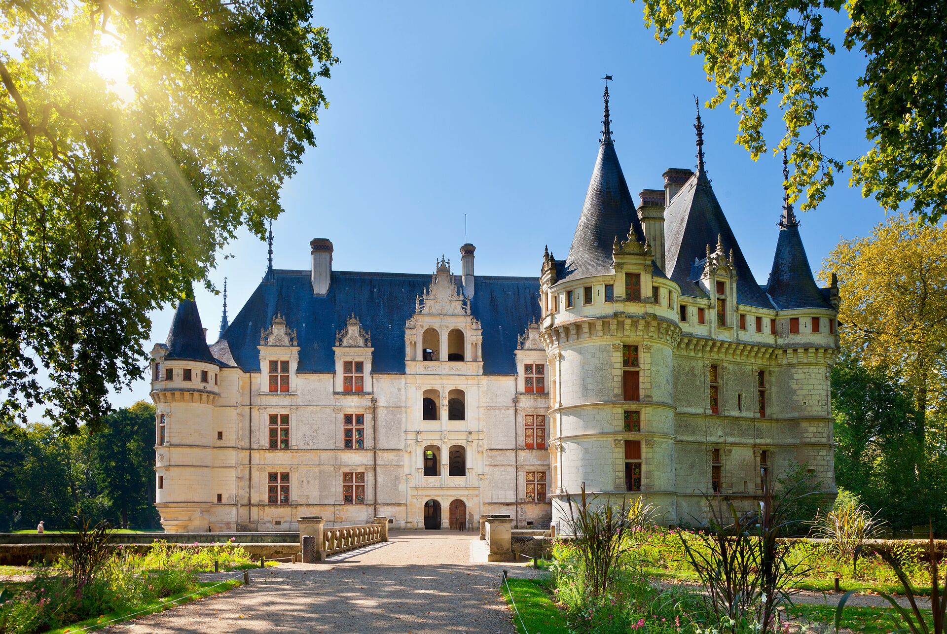 Chateau D'azay Le Rideau in the Loire Valley, France