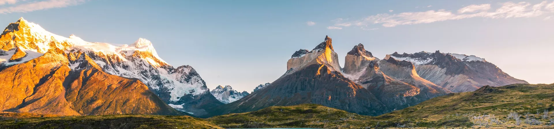 Tourist Admiring The Cordillera Paine In Torres Del Paine National Park, Chile