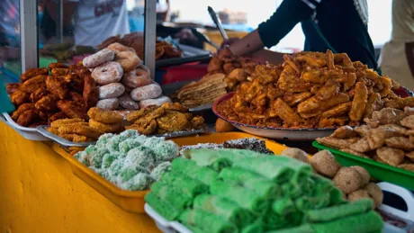 Selection of treats in a local market