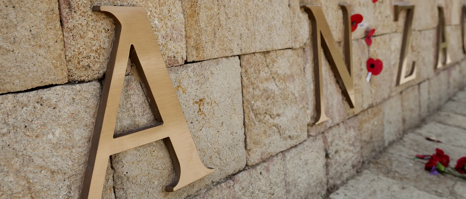 Anzac Memorial Sign On Wall