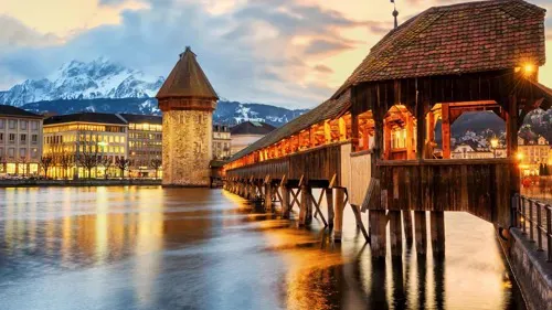 Chapel Bridge in Lucerne, Switzerland
