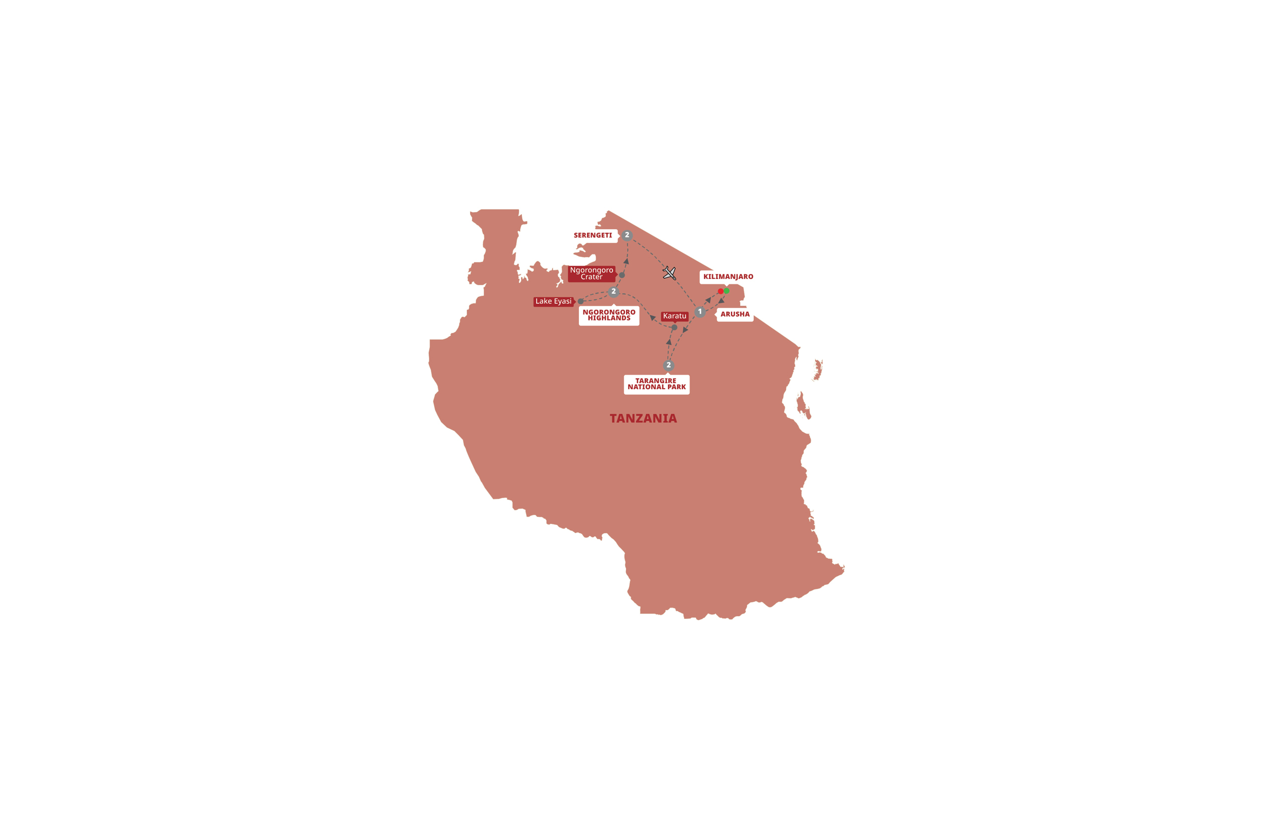 Map Tanzania With Serengeti Guided Tour YF680 27