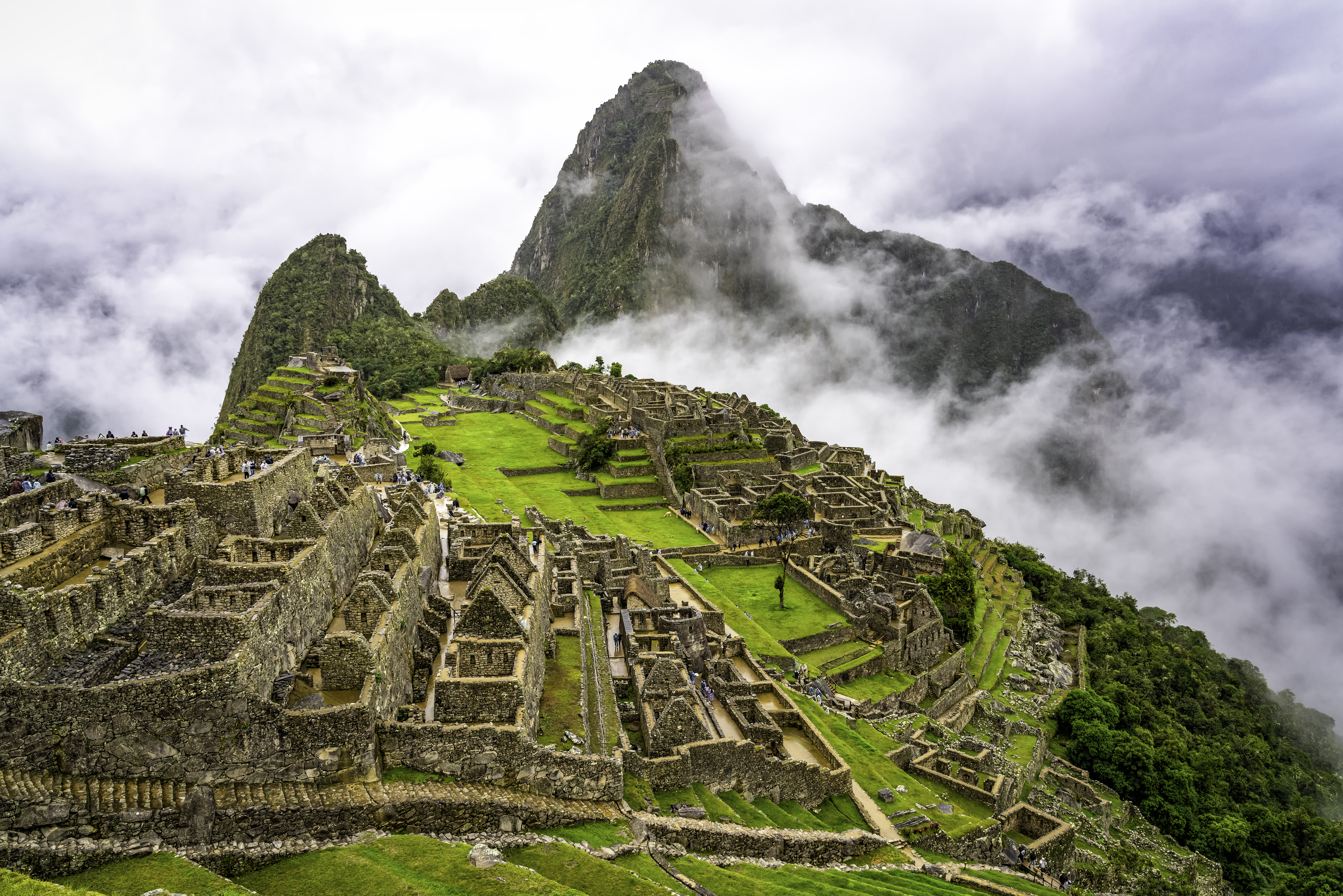 Machu Picchu And Huayna Picchu In The Fog, Peru 1210390411