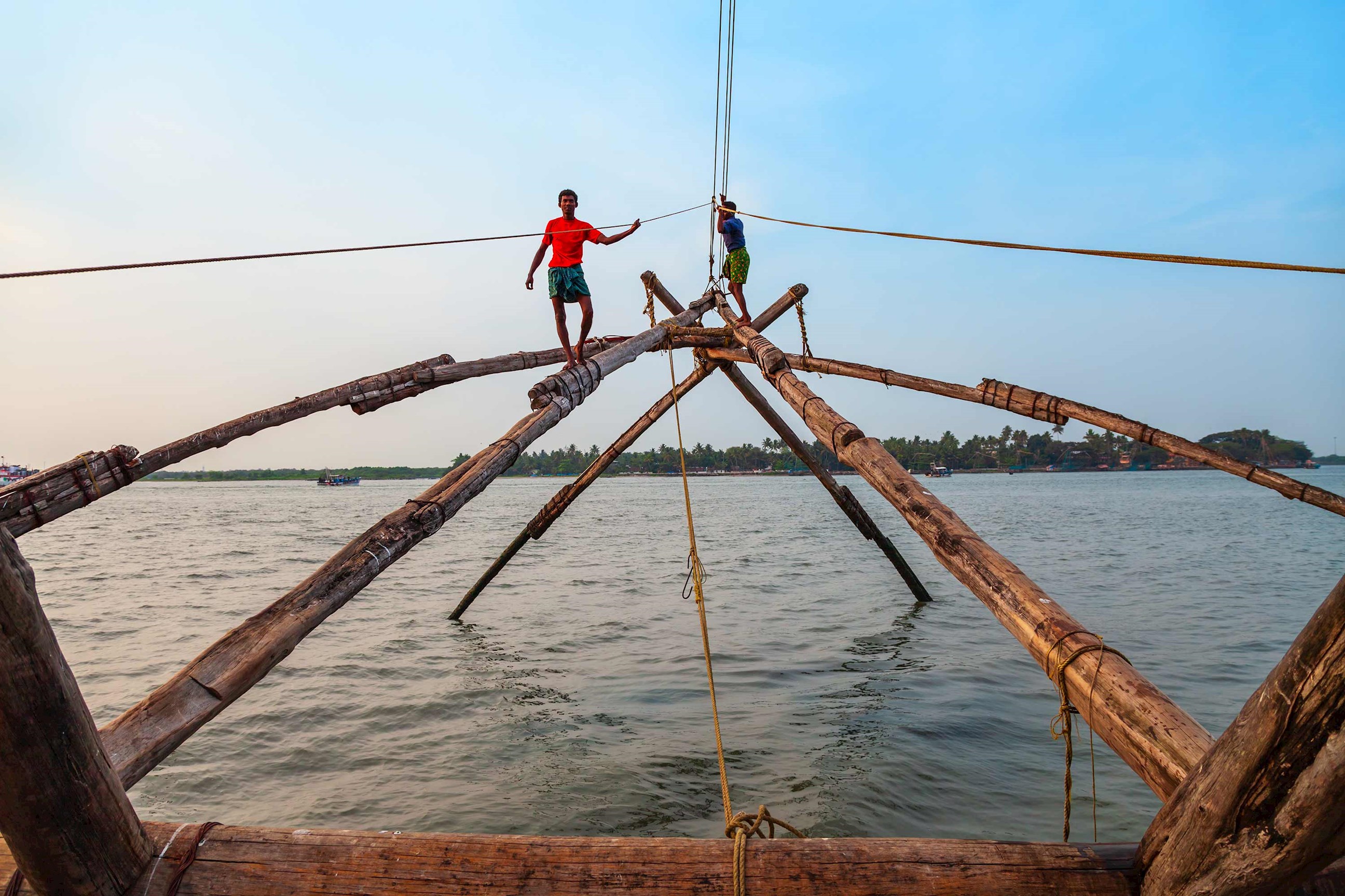 Fishermen in Kochi, India