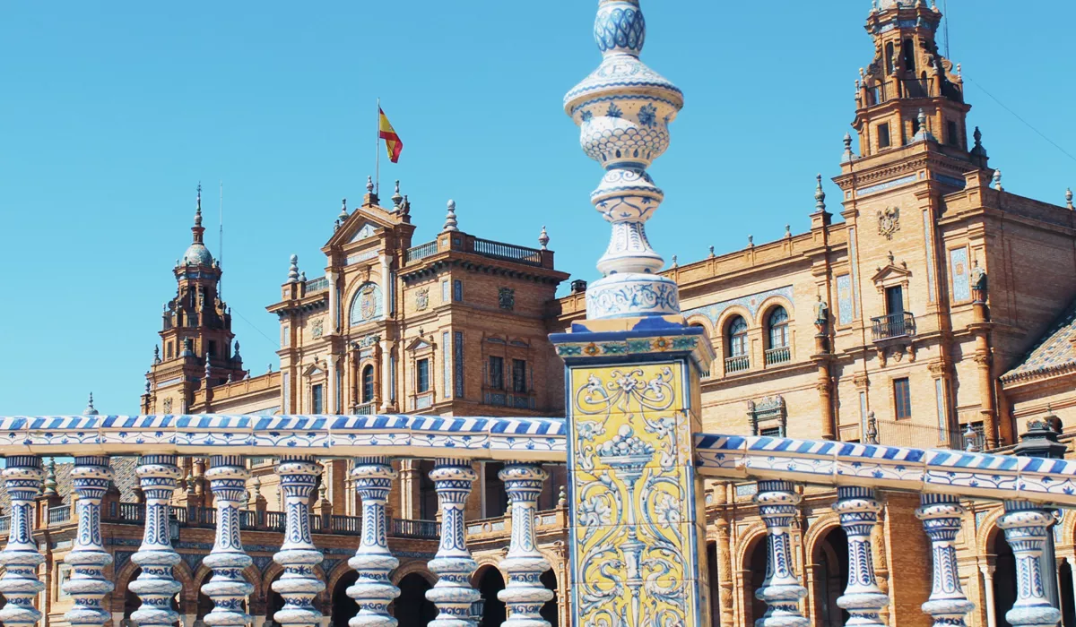 Plaza de Espana on a sunny day, Seville