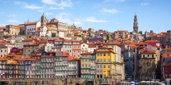 Historical Part Of Porto And The Douro River Portugal
