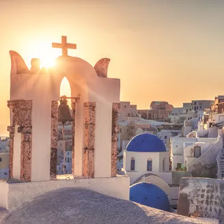 Golden Sunset Of Santorini 637615824