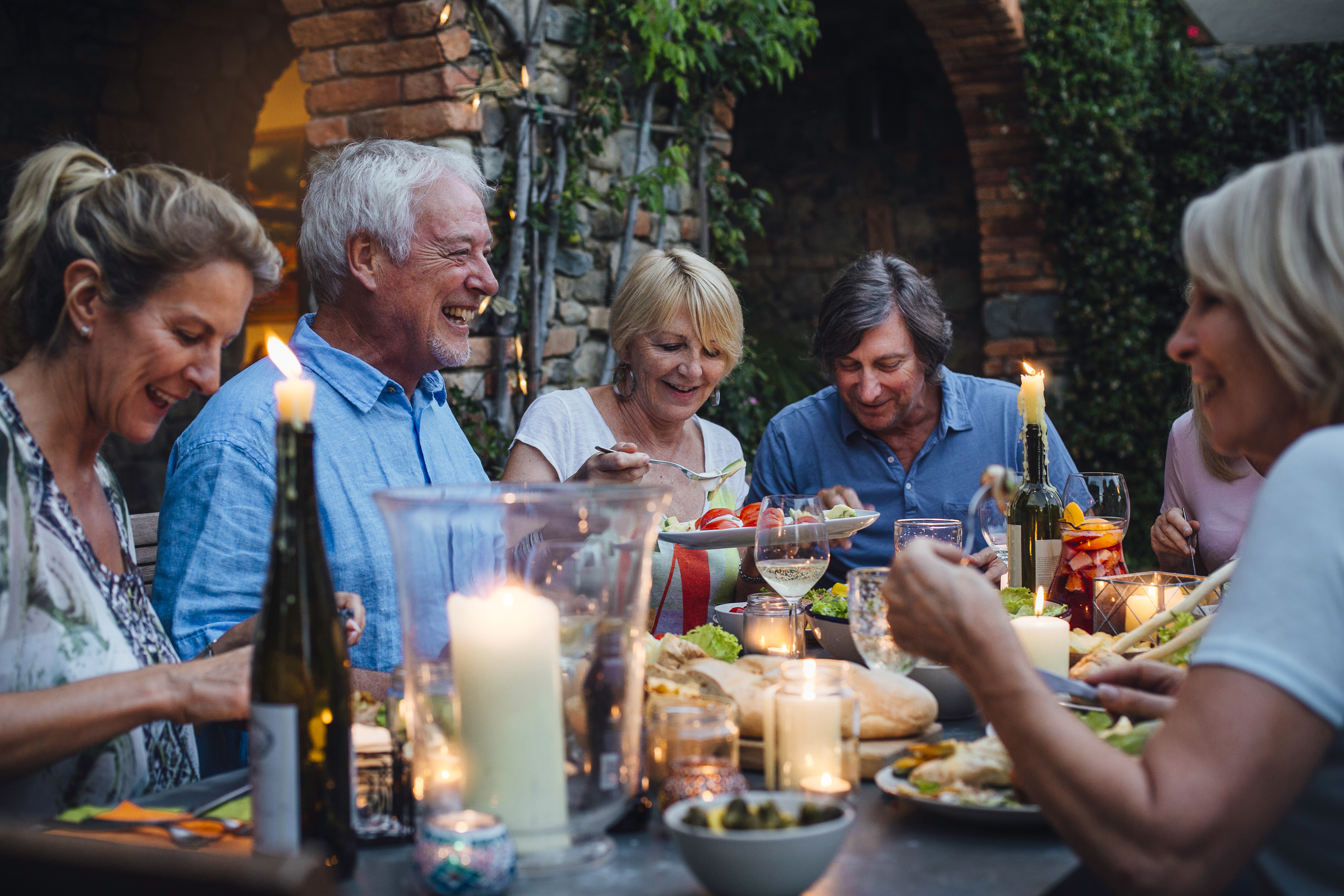 Al Fresco Dining By Candlelight, Italy