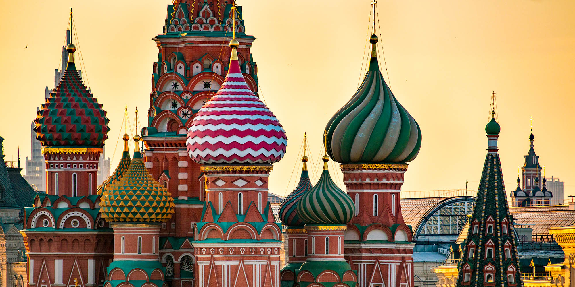 View on st Basilis Cathedral in Moscow, Russia