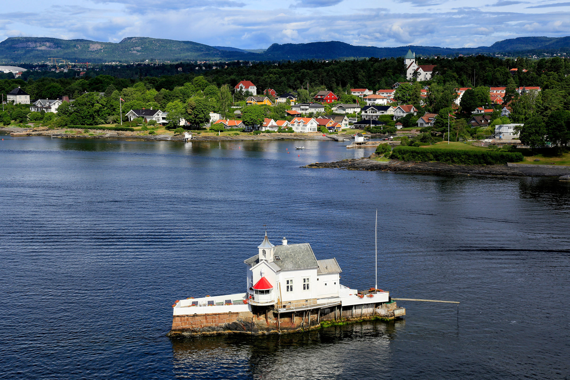 A view of Dyna Lighthouse in Oslo, Norway