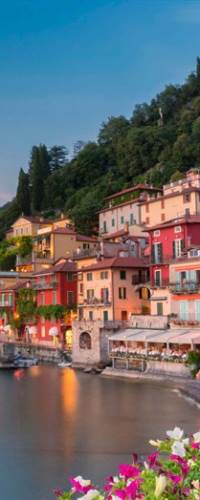 View of Lake Como in Varenna, Italy