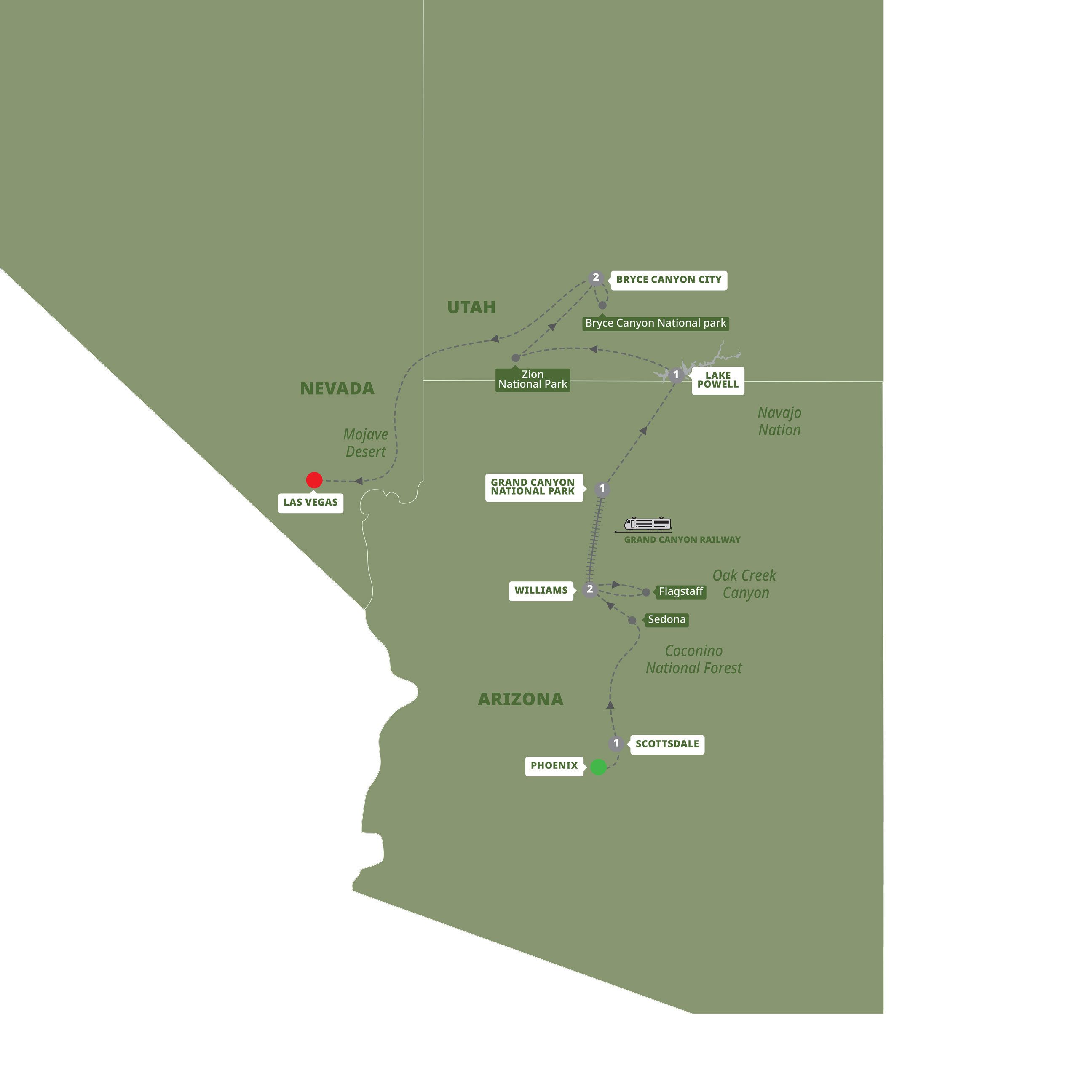 Pioneer Adventure Old West Guided Tour Map 2025