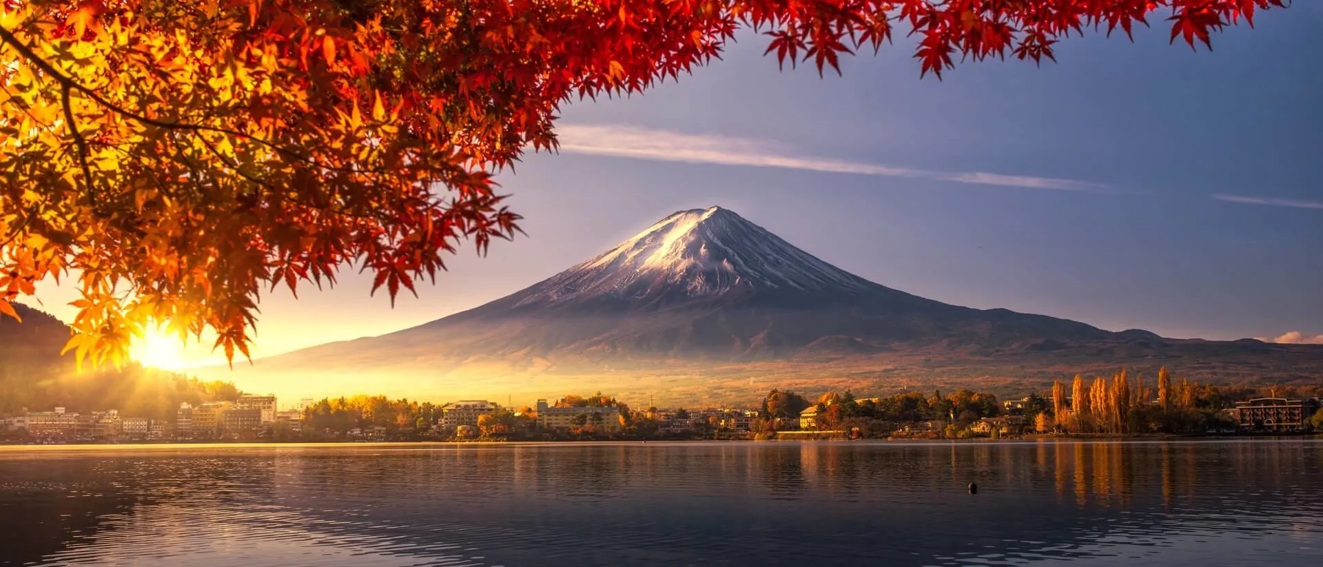 Colorful autumn season and Mountain Fuji, Japan